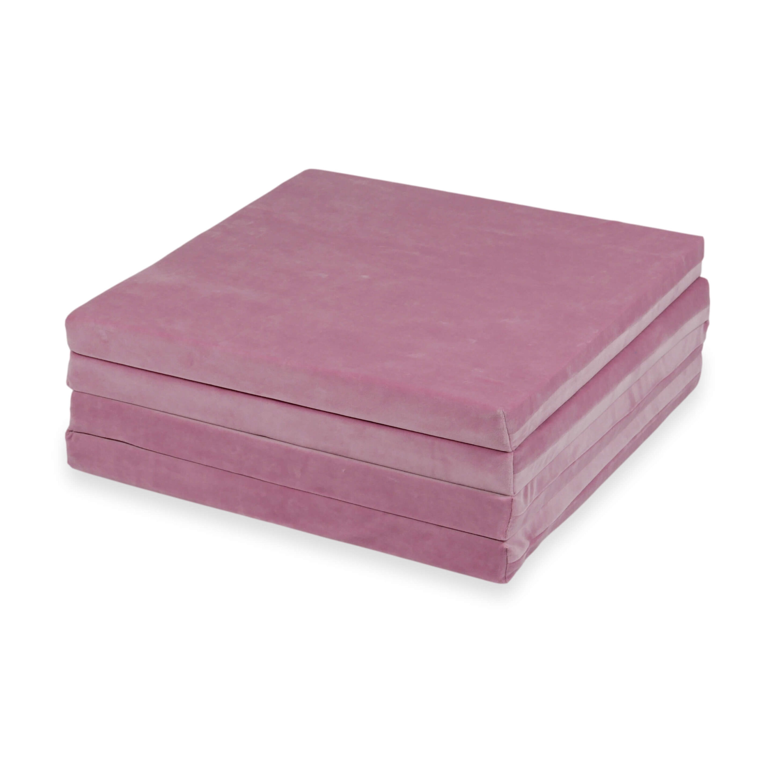 Négyzet alakú szivacs játszószőnyeg velvet rózsaszín színben